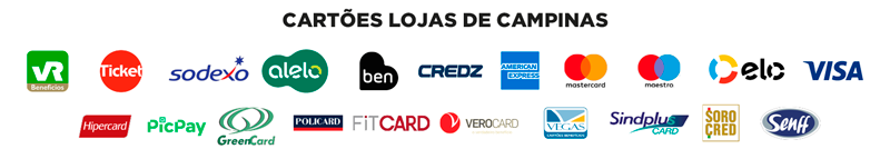 Cartões aceitos